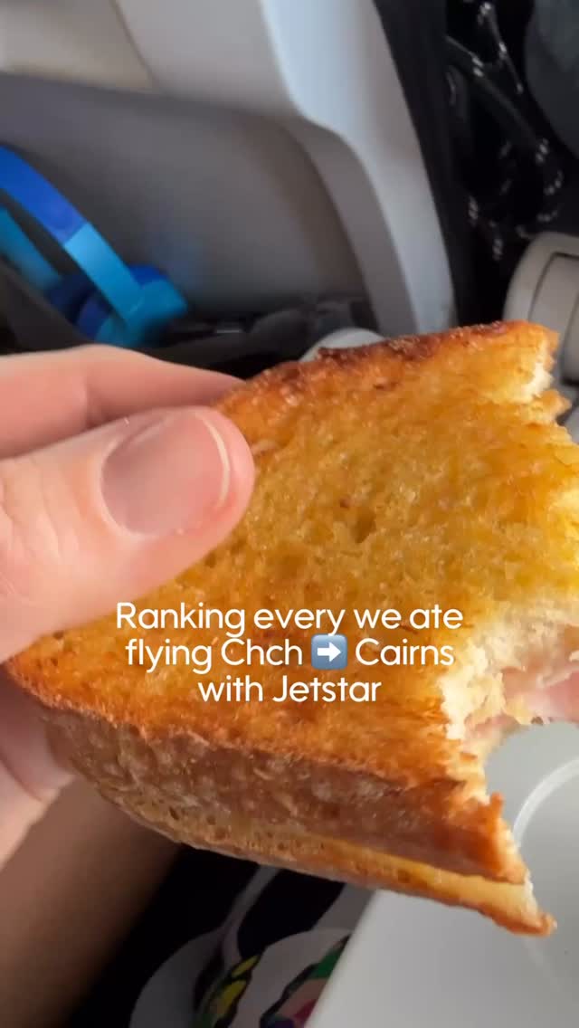 Instagram post by @backyardtravelfamily for Jetstar NZ. Caption reads: ✈️ Christchurch to Cairns: an honest....