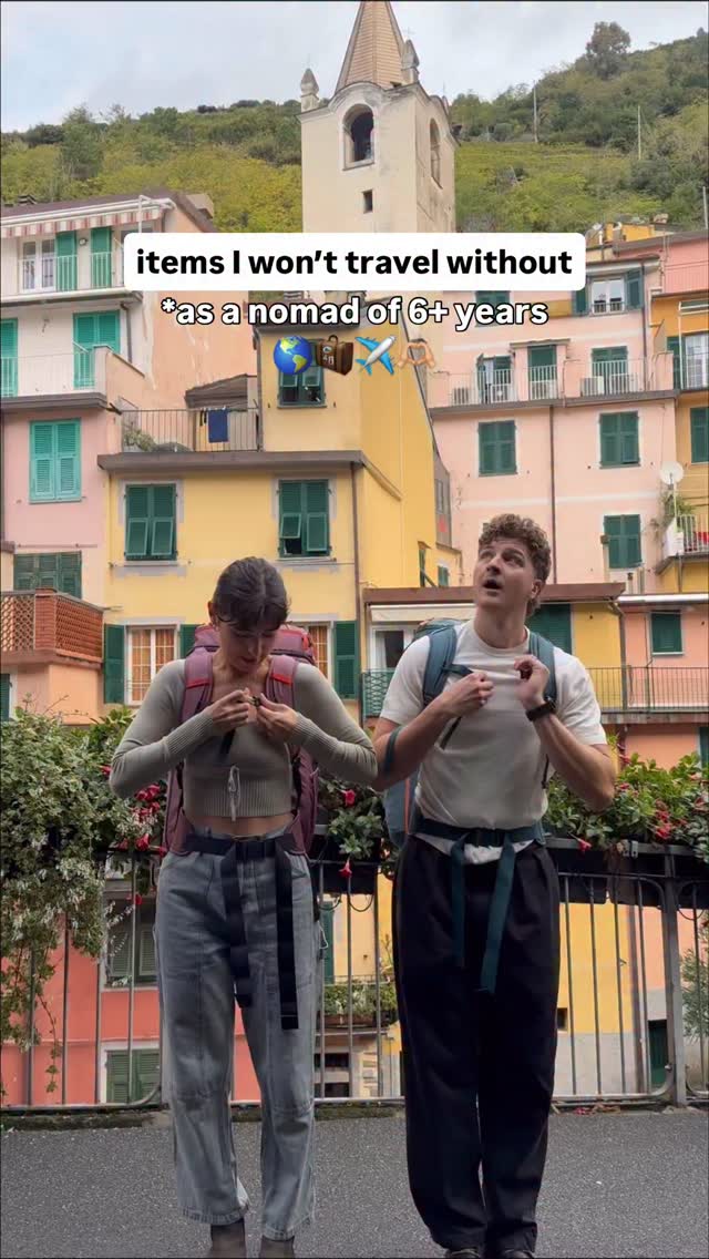 Instagram post by @scarletandseth for Cotopaxi. Caption reads: [...] we travel forever 👇🏼

First is the....