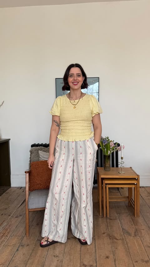 Instagram post by an influencer for Hush. Caption reads: [...] trousers @nextofficial Sandals @hushofficial....