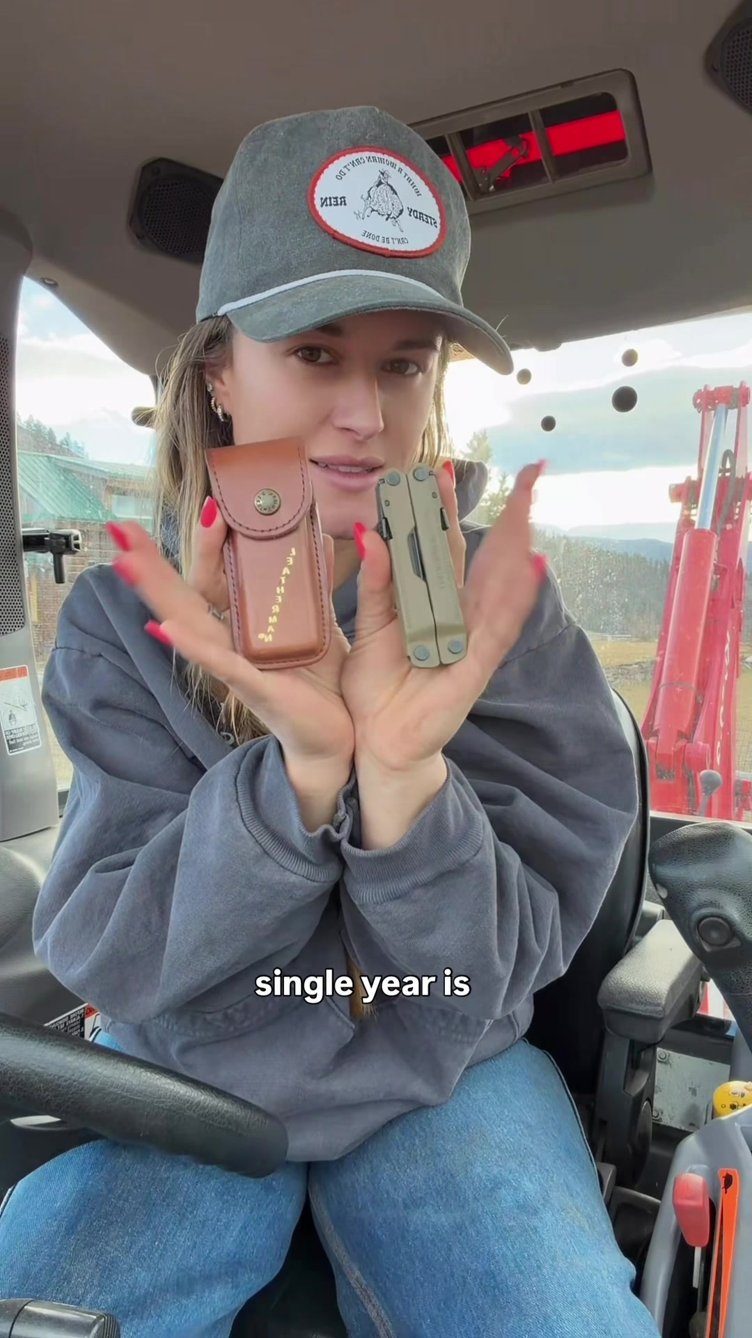 TikTok post by @steadyrein for Leatherman. Caption reads: this is my go-to purchase for gifts because you....