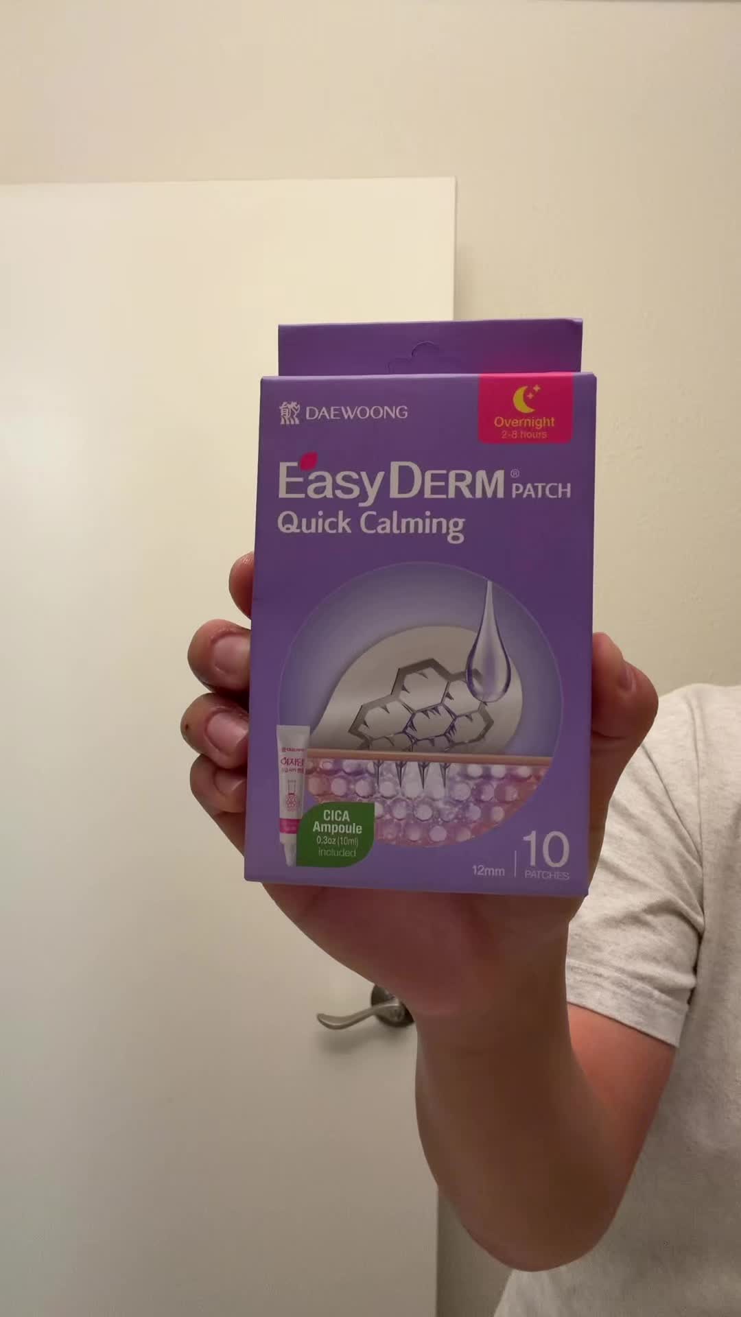 TikTok post by @nancy.moua for Easyderm Vietnam. Caption reads: @Easyderm #skincare #acne #pimplepatch....