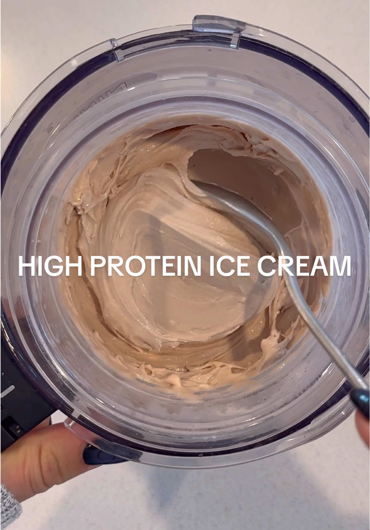 TikTok post by @hay_hess for Perfect Bar. Caption reads: High protein ice cream 🍦#healthy #healthysnacks....