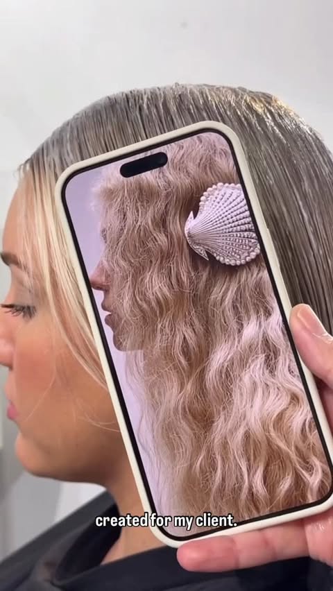 Instagram post by @lo_wheelerdavis for Donna Bella Hair. Caption reads: [...] entirely new life when we added in....