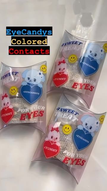 Instagram post by @therealnicolar for Eyecandys. Caption reads: Trying out EyeCandys Colored Contacts!! Let me....