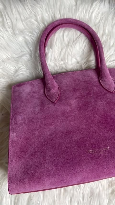 Instagram post by @patty_streff_fitness for Teddy Blake. Caption reads: [...] Meet the Claire Suede 14” in Pink by Teddy....