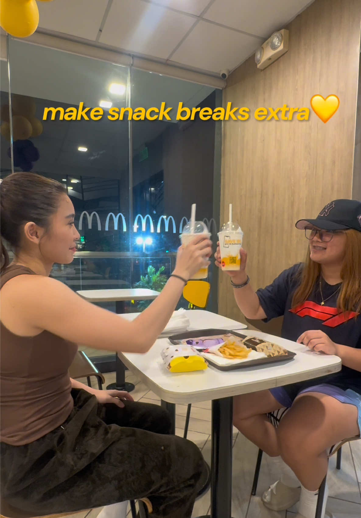 TikTok post by @sachiirving for McDonald's Philippines. Caption reads: Nothing hits harder than a post-game McDo run. 🍟....