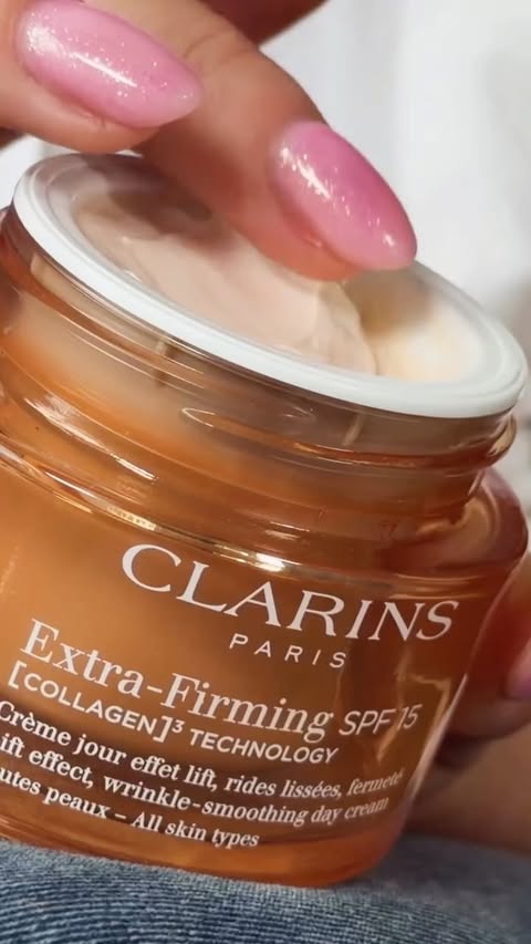 Instagram post by @samchapman for LOOKFANTASTIC. Caption reads: AD| Clarins has landed at LOOKFANTASTIC - here are....