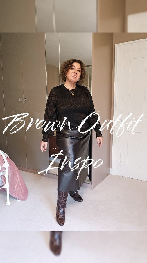 Instagram post by @dressedtothemax for DuoBoots. Caption reads: Brown is having a full-blown moment this year. It....