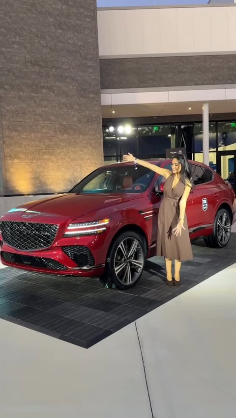 Instagram post by @christinaroki for Genesis USA. Caption reads: @genesis_usa G70 next?? My first TGL experience....