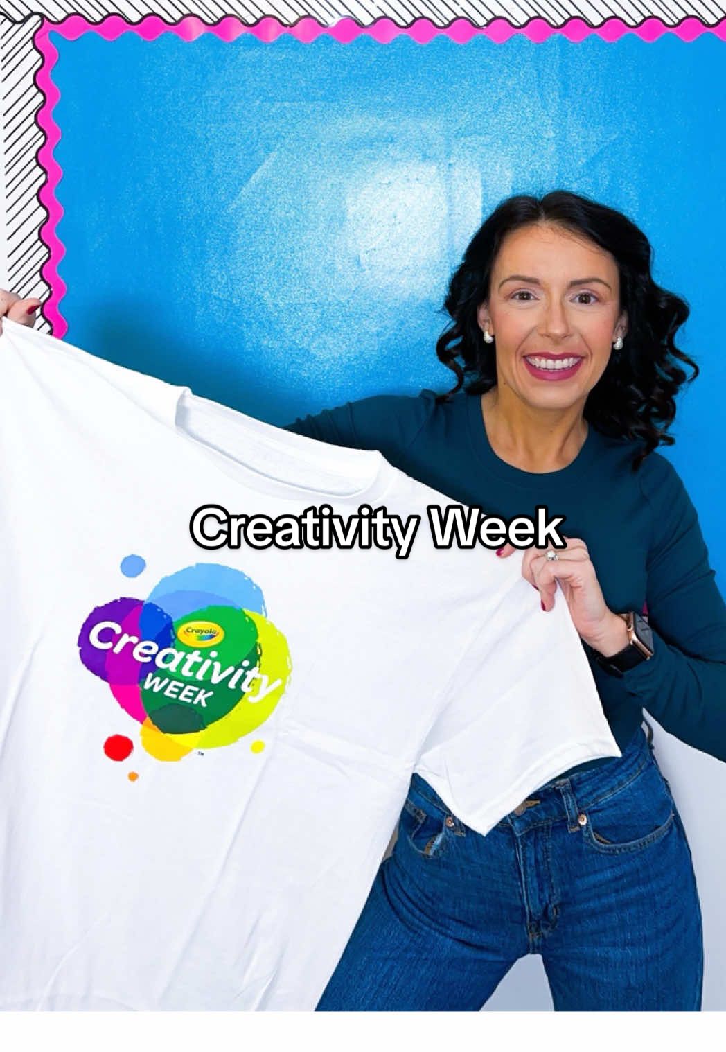 TikTok post by @the.crafty.teacher for Crayola. Caption reads: Creativity makes learning stick ✨ Crayola....