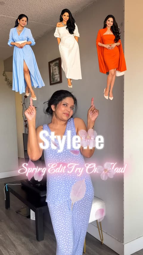 Instagram post by @subha_v_ for stylewe.com. Caption reads: StyleWe Spring Edit Try-on-haul @stylewe For extra....