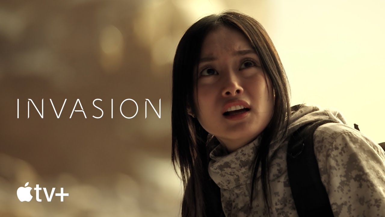 YouTube post by @AppleTV for GIPHY. Caption reads: Invasion — Mitsuki and the Alien in the Dead Zone....