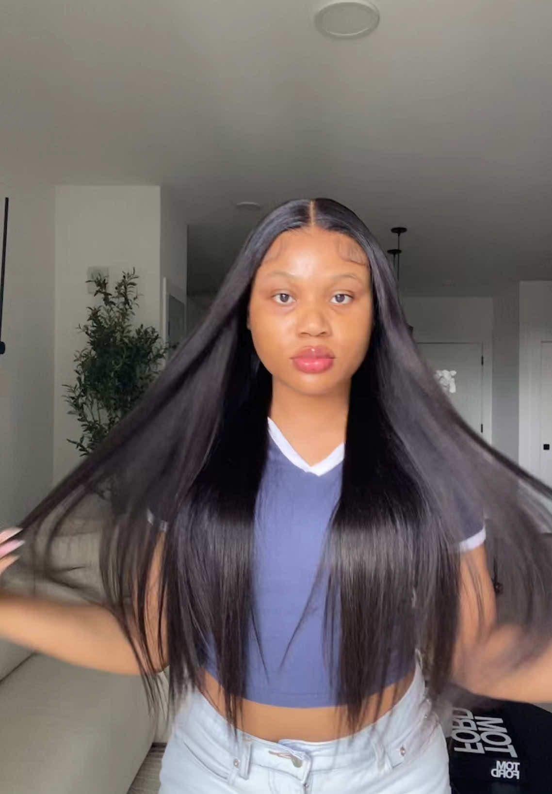 TikTok post by @jayandnia for Morefacewig. Caption reads: Hair from @morefacewig.com Code=FR30, $30 off.....