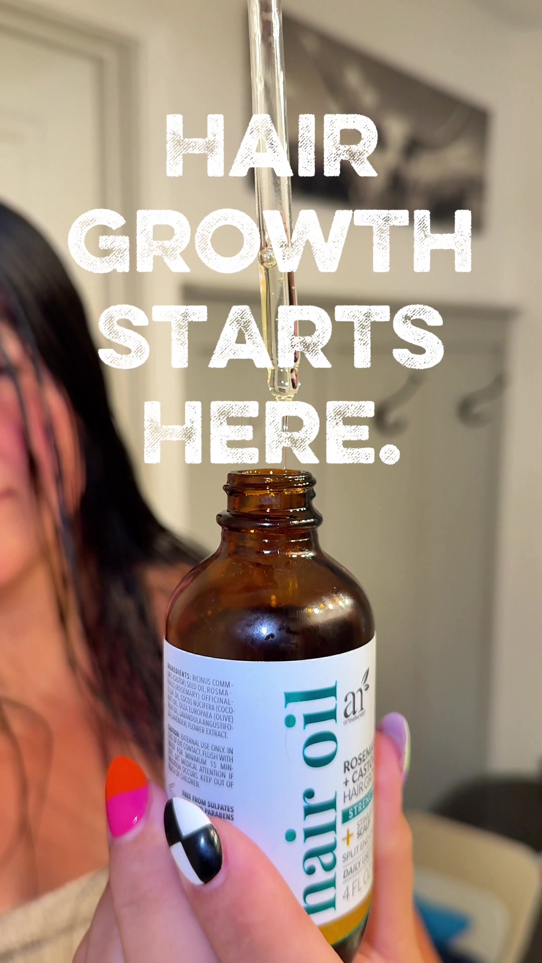 TikTok post by @lakenmakale for artnaturals. Caption reads: [...] #Unboxing #hairloss @artnaturals.