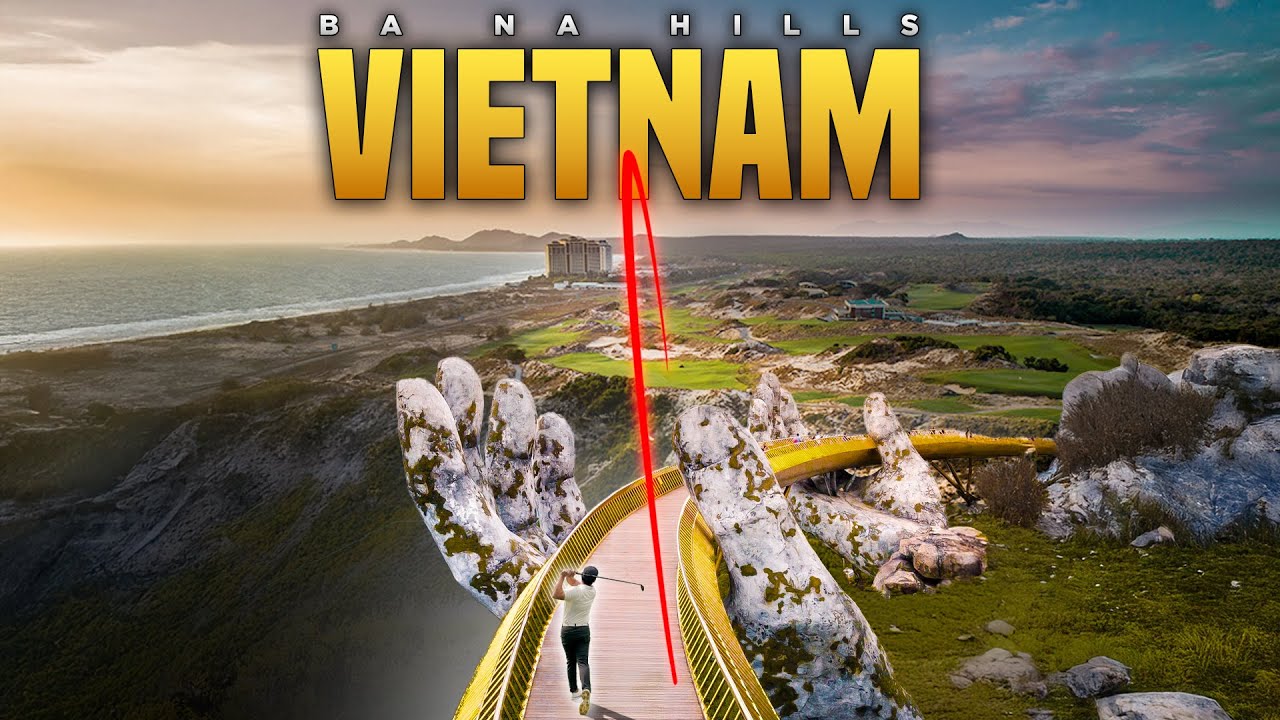 YouTube post by @LukeKwonGolf for LMNT. Caption reads: We played Asia's #1 Golf Course (Vietnam Series).