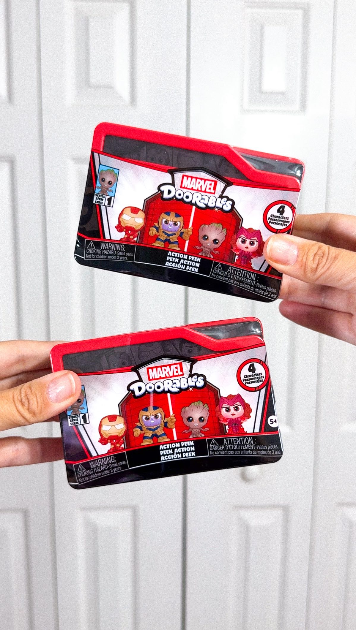 Instagram post by @pincessshannon for Disney Doorables. Caption reads: #ad The first ever MARVEL Doorables?! 😍✨ 

I was....