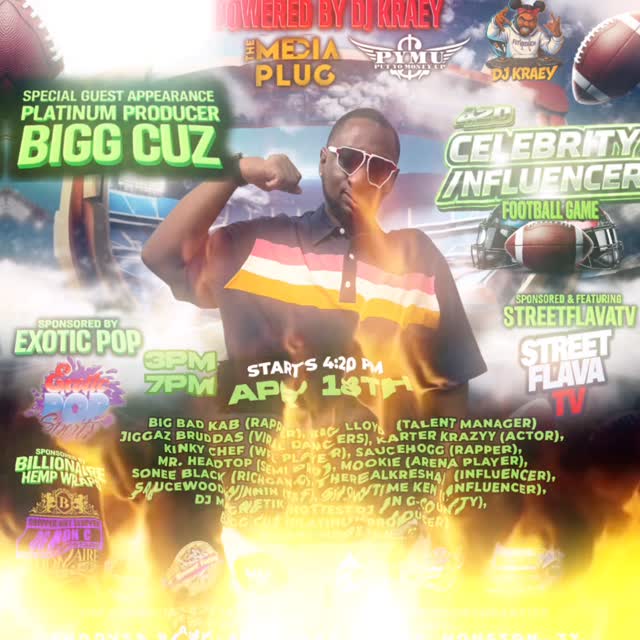 Instagram post by @officialdjkraey for Exotic Pop. Caption reads: [...] & SPONSORED BY @streetflavatv @exoticpop....