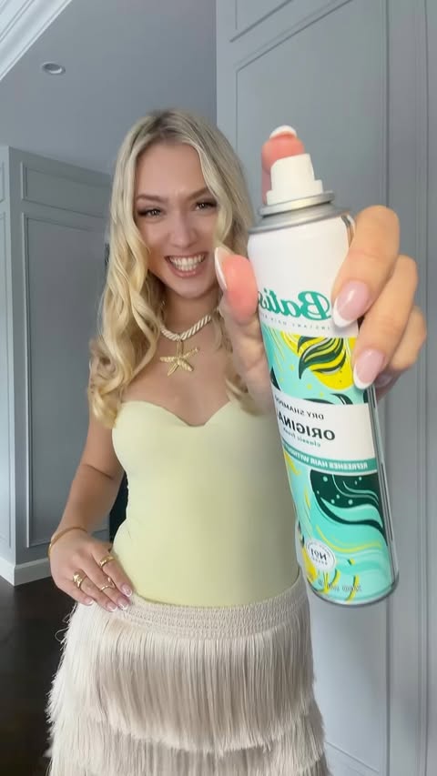 Instagram post by @masha_eklof5 for Batiste. Caption reads: Good hair days just got even easier 👀🤭....
