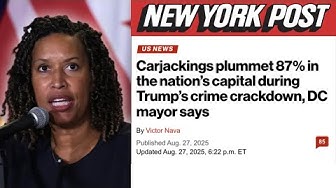 YouTube post by @NateTheLawyer for Babbel. Caption reads: DC Mayor Forced To Admit Massive Crime Drop | 87%....