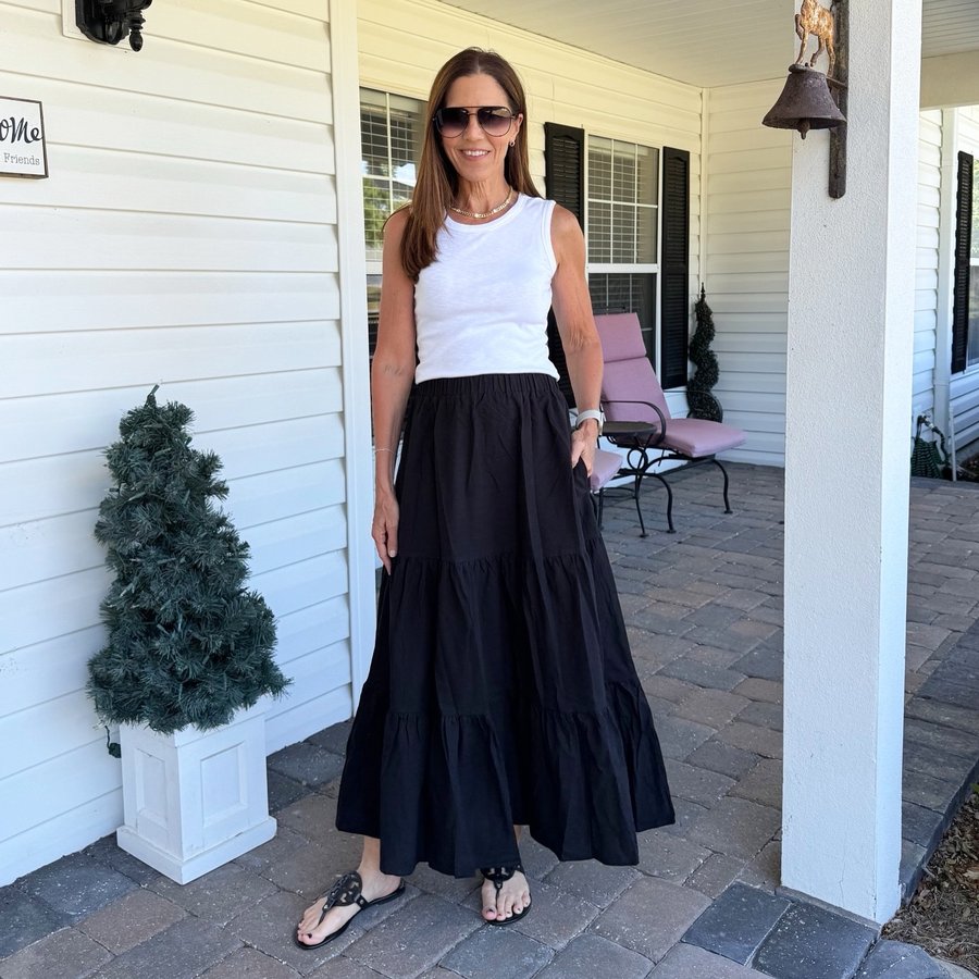 Instagram post by @emilysarmo for Melinda Maria. Caption reads: [...] looks, I am wearing my @melindamaria_jewelry....