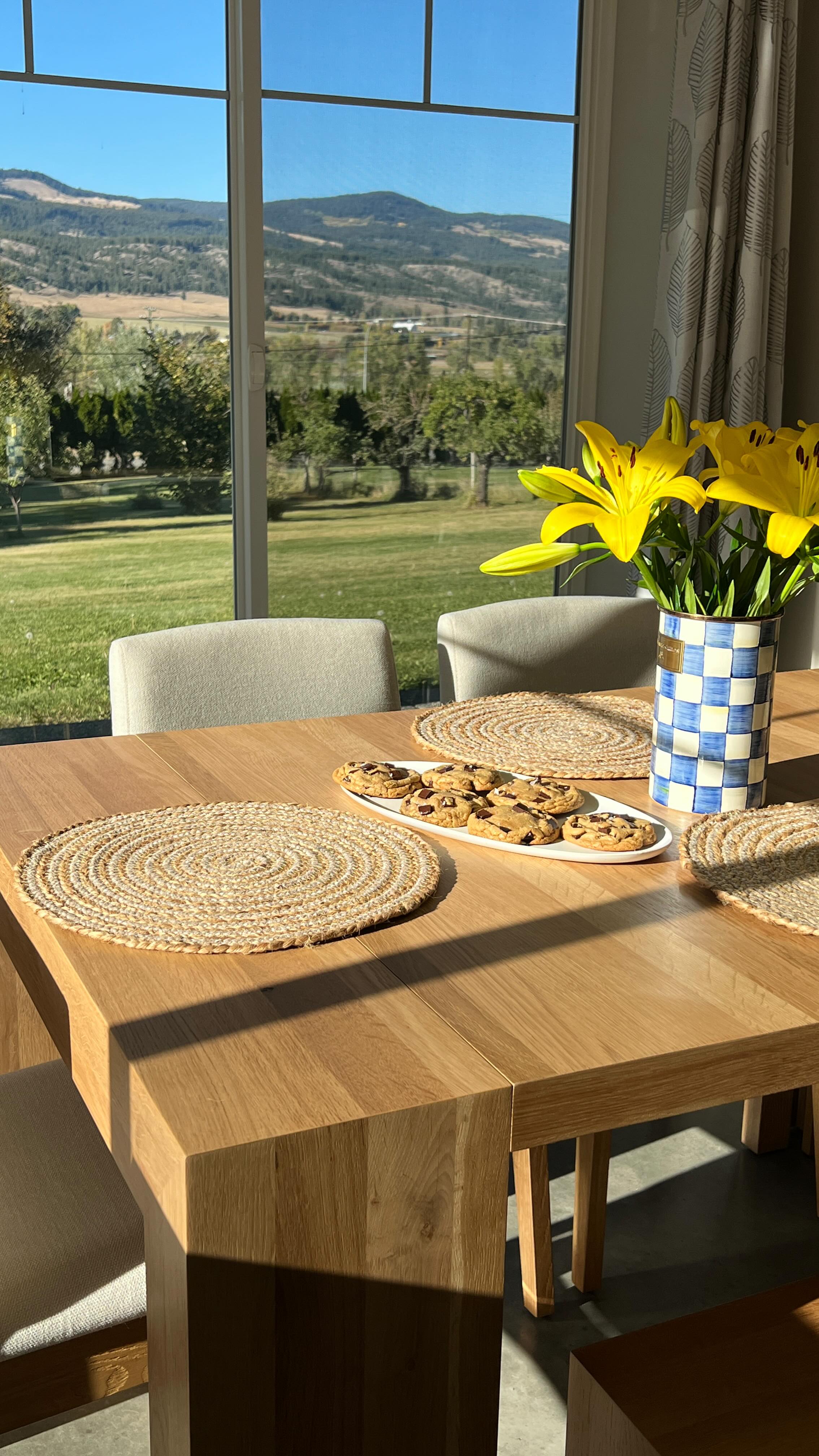 Instagram post by @theredbowlofficial for Transformer Table. Caption reads: So grateful to have a beautiful dining space for....