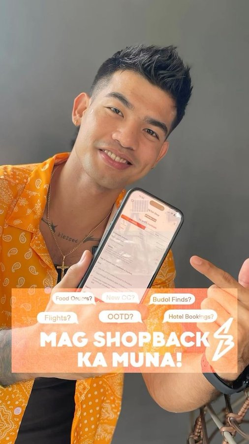 Instagram post by @clarkmarinay for ShopBack. Caption reads: TikTok Shop is now on @shopbackph 🤗....