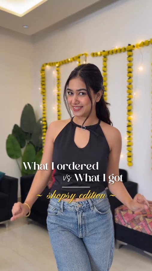 Instagram post by @vaishaliattri for Shopsy. Caption reads: My “I’m just looking” phase lasted exactly 3....