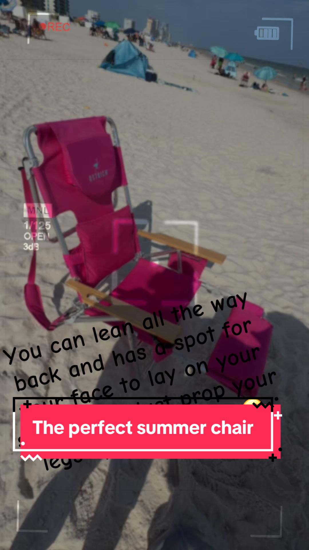 TikTok post by @laurenleighdorminey for Spreetail. Caption reads: [...] carry. #ostrich #tanlines #beachchair....