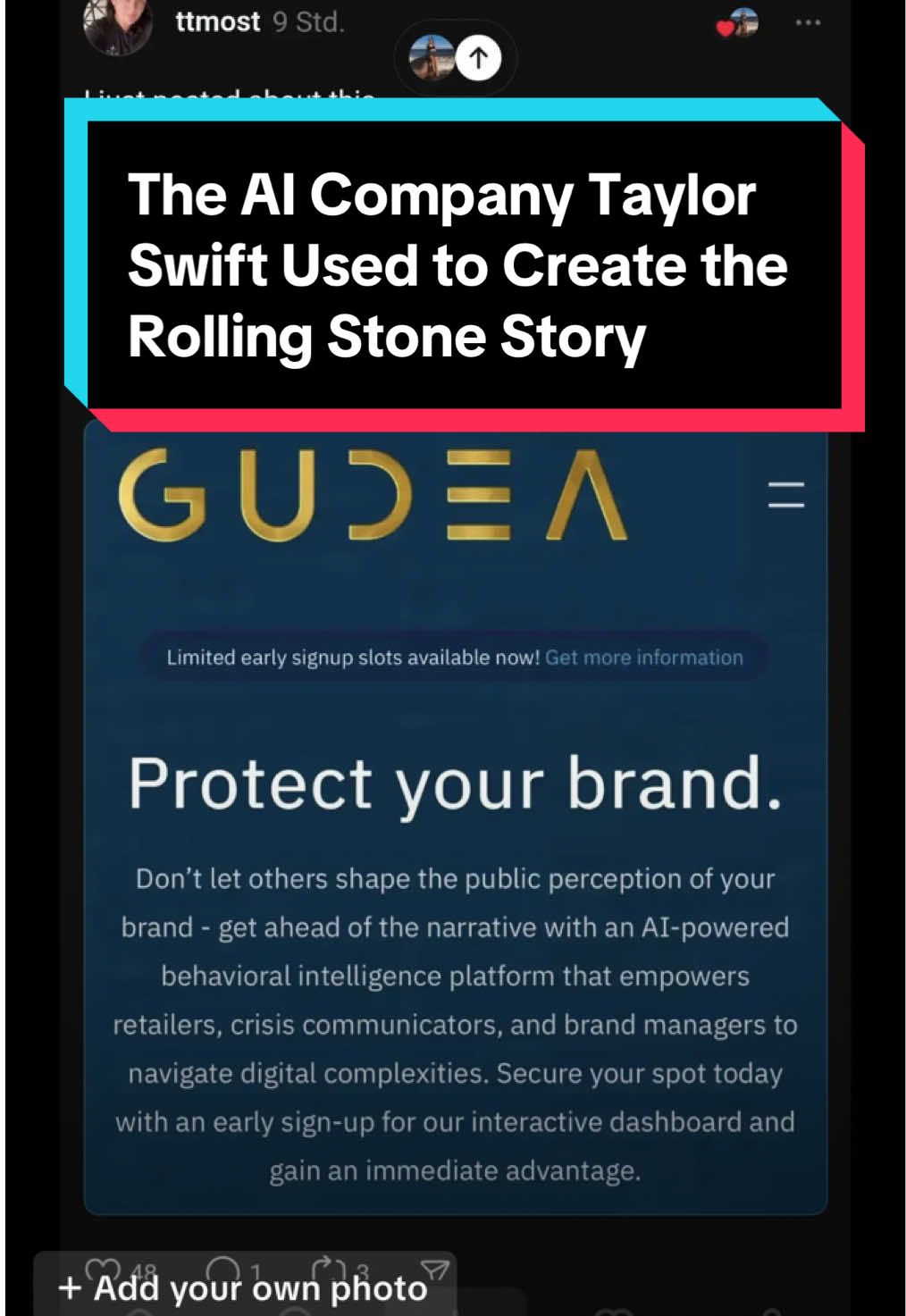 TikTok post by @therealebjohnson for Rolling Stone. Caption reads: @Rolling Stone you should be ashamed of yourselves....