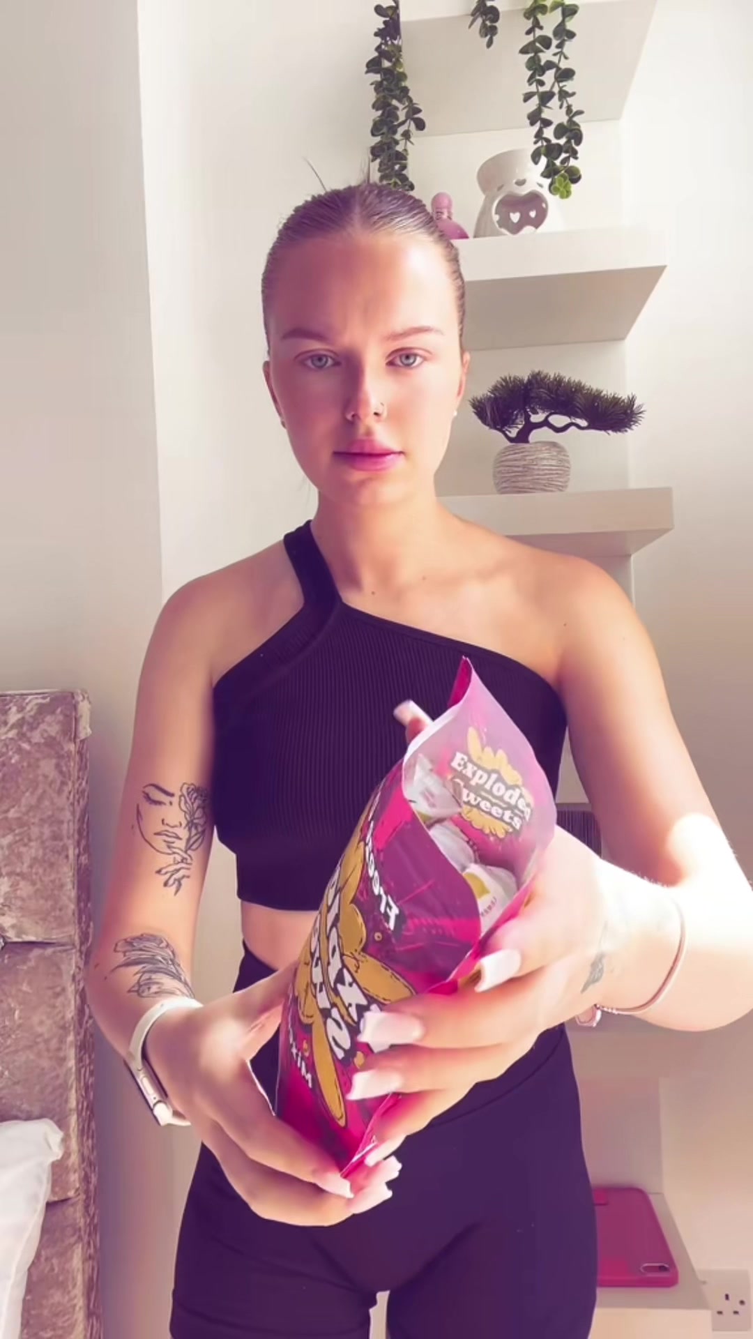 TikTok post by @jess.daviss for Exploded Sweets. Caption reads: Thankyou @Exploded Sweets for sending me these....