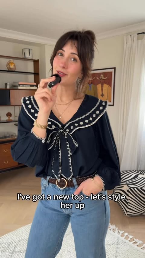 Instagram post by @rosieannbutcher for Monsoon. Caption reads: [...] Let’s style this beautiful blouse from....