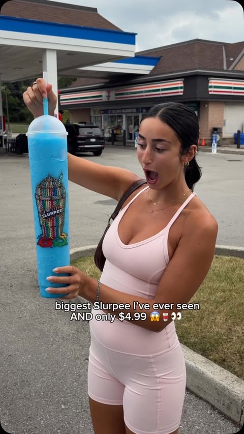 Instagram post by @saramariino for 7-ELEVEN. Caption reads: To celebrate 60 years of Slurpee Canada, 7-Eleven....