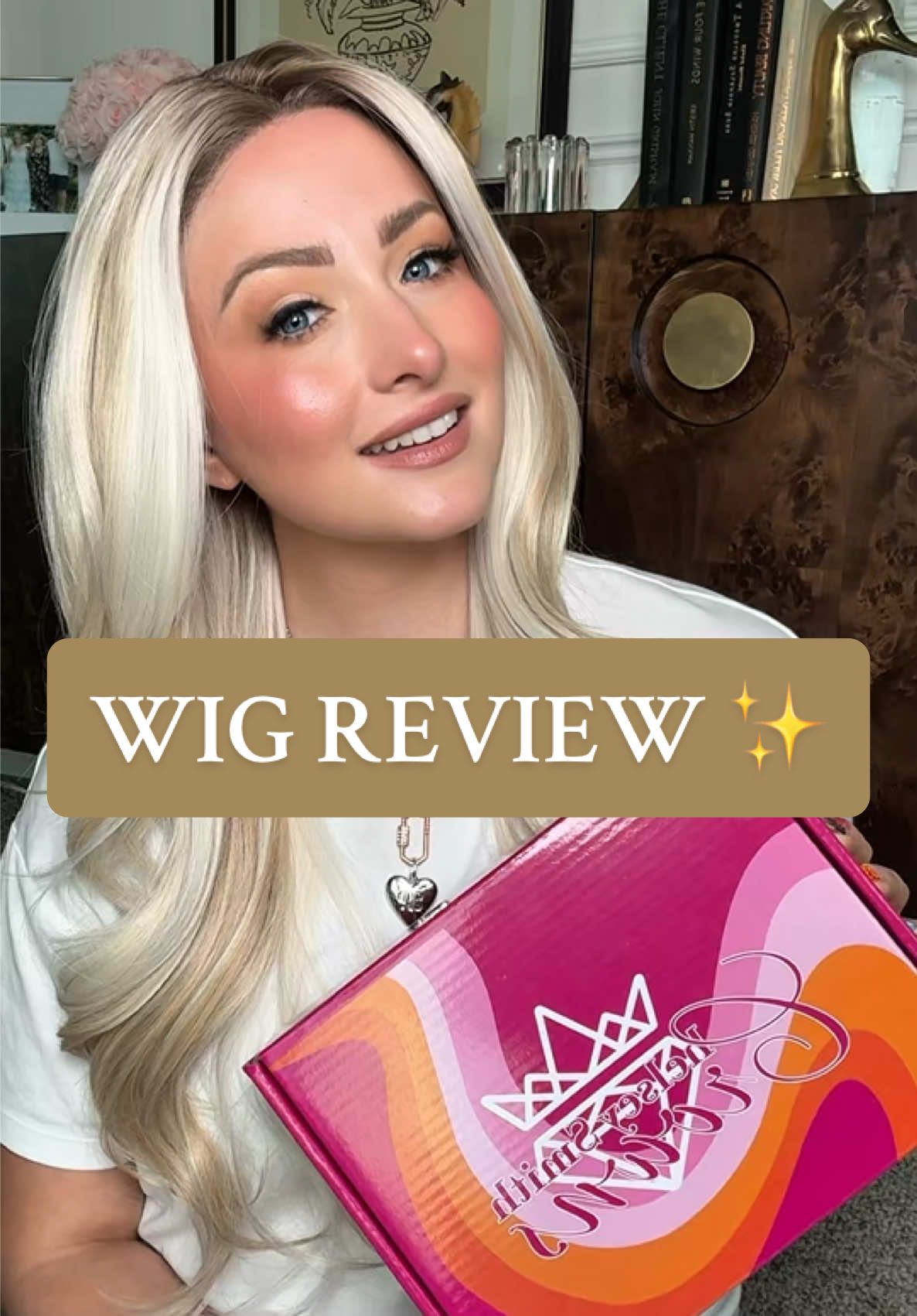TikTok post by @fizzandfizz_kalyn for Chelsey Smith Cosmetics. Caption reads: Back again with a affordable wig haul review -....