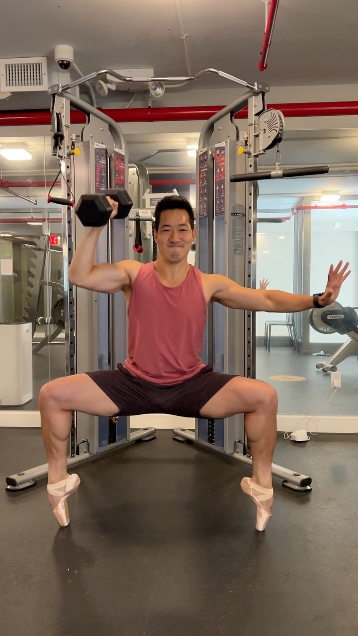 Instagram post by @alexdwong for Fitbit. Caption reads: #ad Omg this was so hard! 😅🩰 My @fitbit Sense is....