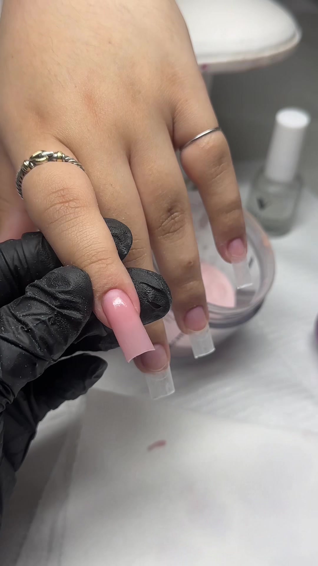 TikTok post by @nailsssbynancy for V Beauty Pure. Caption reads: I love this shade 🫶🏼🤤😇 @vbeautypure Dc:....