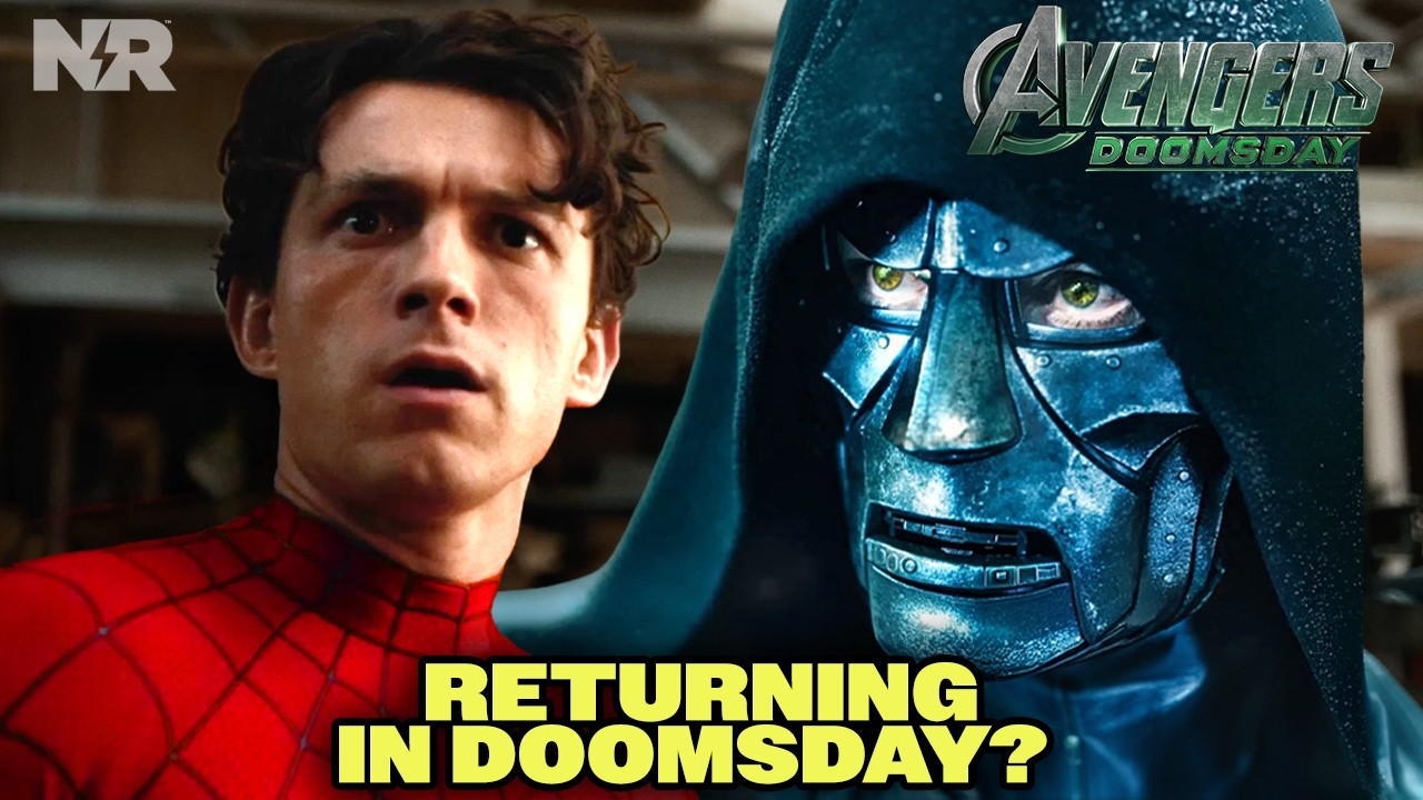 YouTube post by @NewRockstars for Adobe Spark. Caption reads: SPIDER-MAN IN DOOMSDAY? When Peter Returns After....