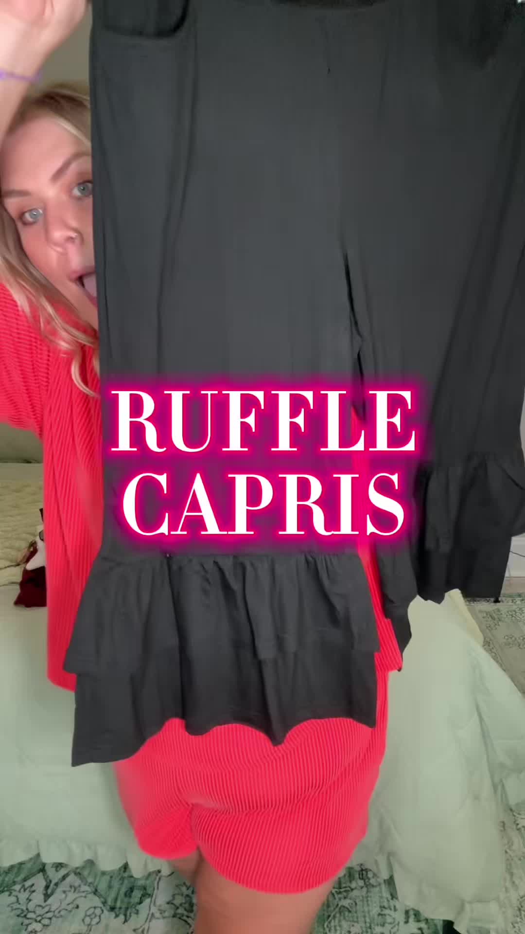 TikTok post by @c_shadyyy for BloomChic. Caption reads: [...] #comfypants #plussizereviews....