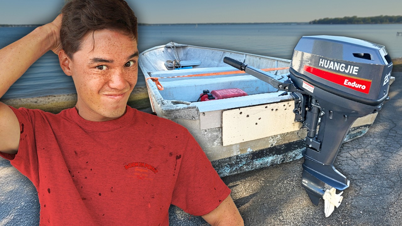 YouTube post by @fvsoutherngirl for Jimmy's Famous Seafood. Caption reads: I bought an ILLEGAL $900 Yamaha outboard from....