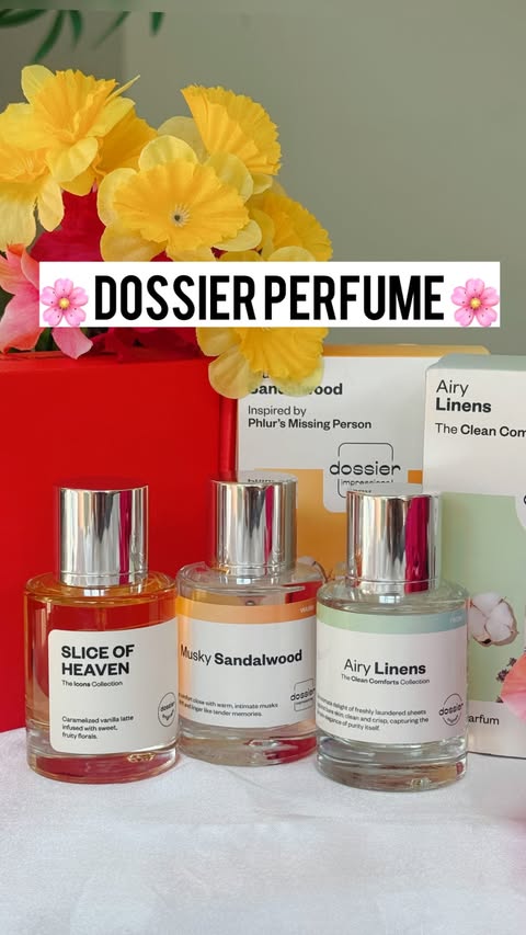 Instagram post by @swatighadwaje10 for Dossier. Caption reads: [...] ✨🌸 If you love smelling expensive, Dossier....