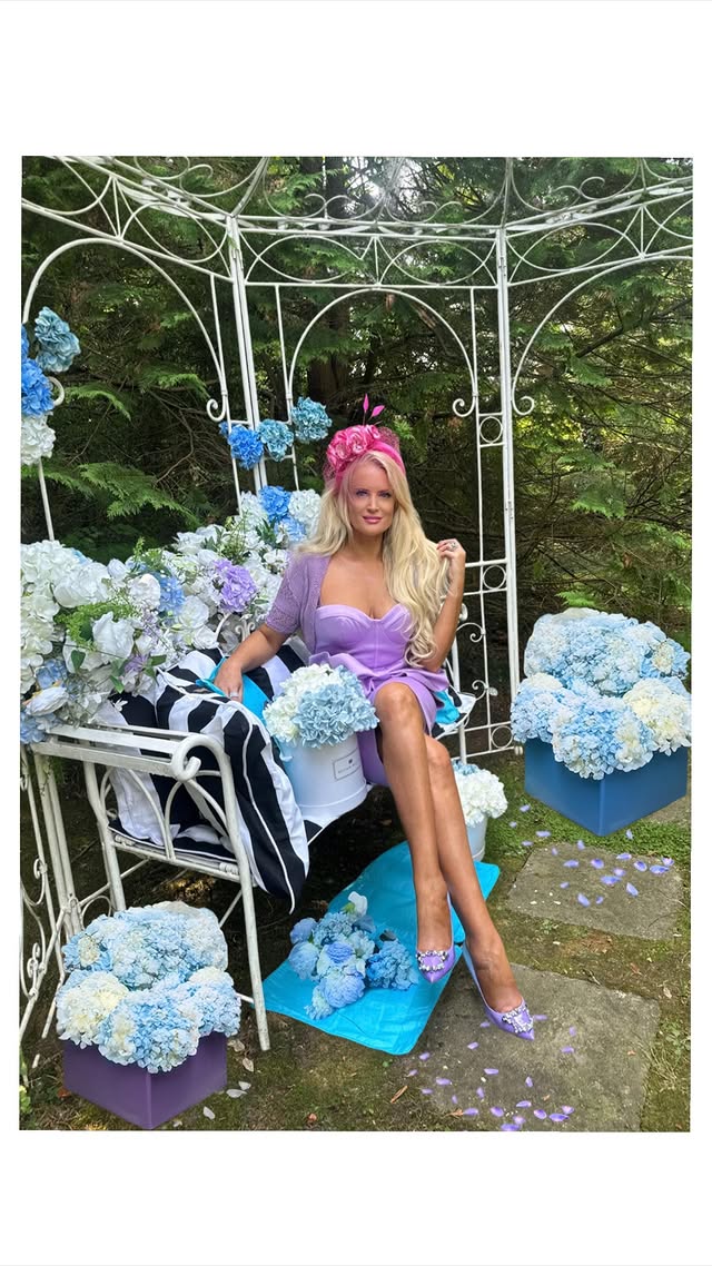 Instagram post by @pageydoll for Sophia Webster. Caption reads: [...] blue heel 👠 with crystal detail at Sophia....