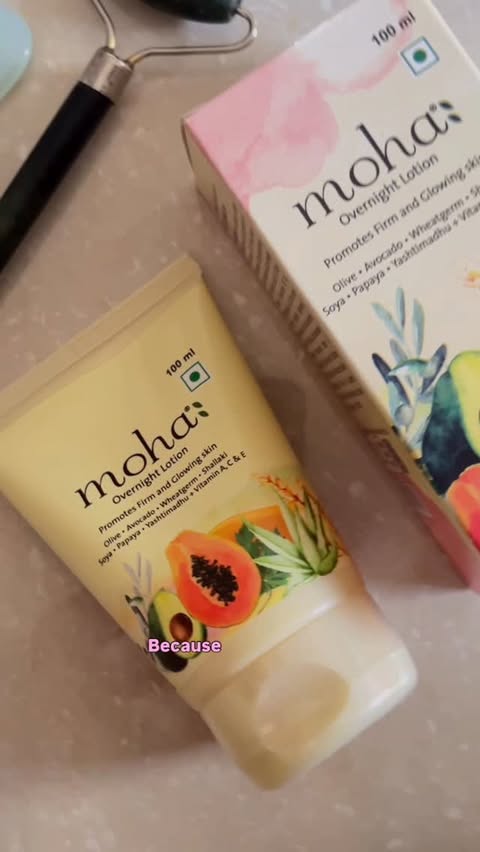 Instagram post by @designclosetbypurvi for moha: Nature’s Perfect Formula. Caption reads: Romanticizing my night routine lately ✨🌙 I’ve....