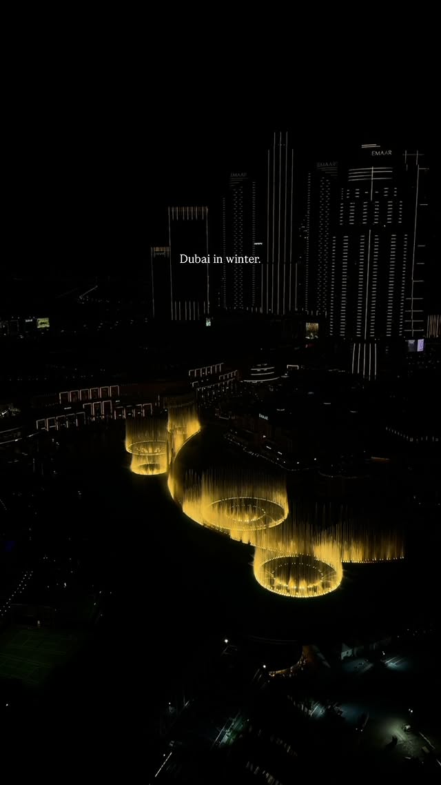 Instagram post by @aboodpvt for Visit Dubai. Caption reads: [...] for your next winter trip to Dubai 💫....