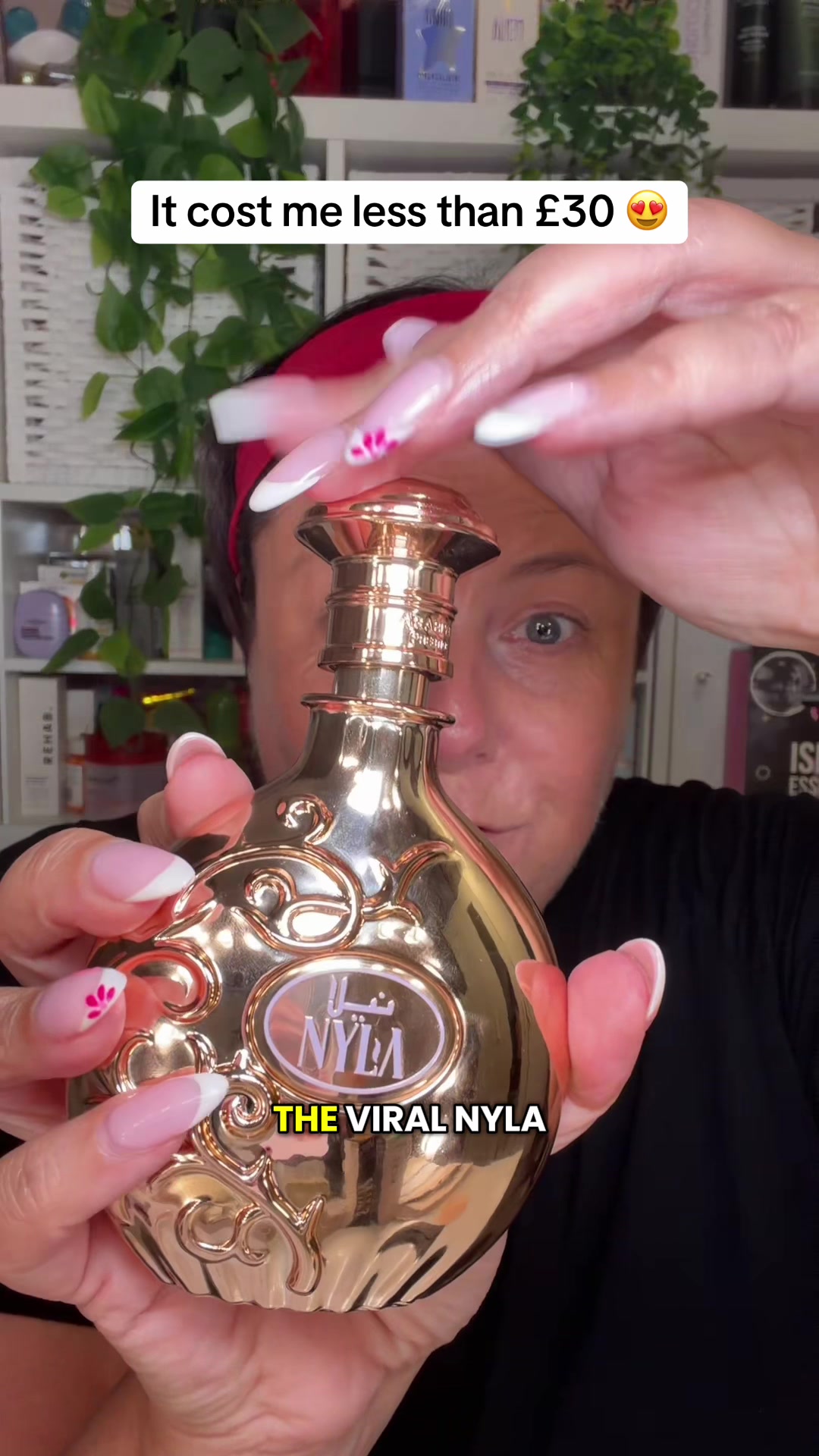 TikTok post by @lins832 for Salsabeel Perfumes. Caption reads: 😍My summer scent that people think costs £££ It....