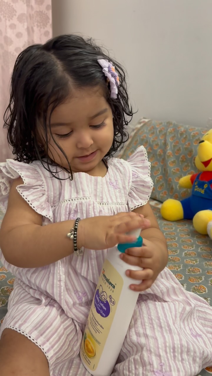 Instagram post by @priyanka_niraa for Himalaya Babycare. Caption reads: #Ad..✨ Pure Love, Soft Touch ✨
Our little one....