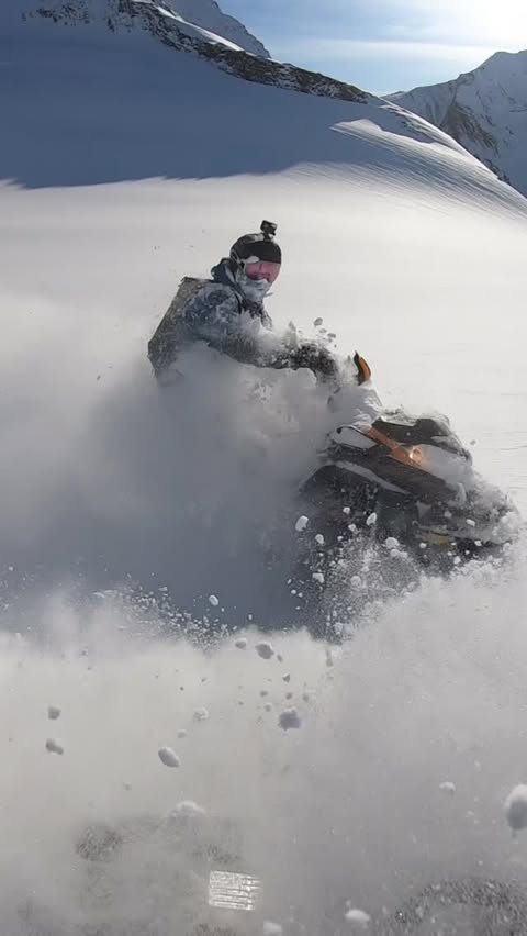 Instagram post by @nosev for Ski-Doo. Caption reads: [...] miles, u feel me @engeljp ? @akmining....