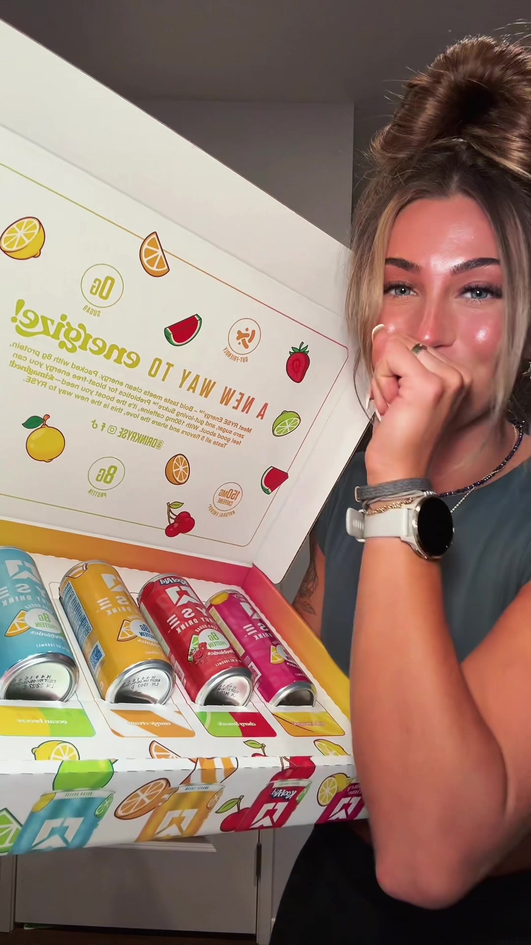 TikTok post by @laur.wagner13 for RYSE Supplements. Caption reads: @RYSE Supplements wait I’m obsessed .