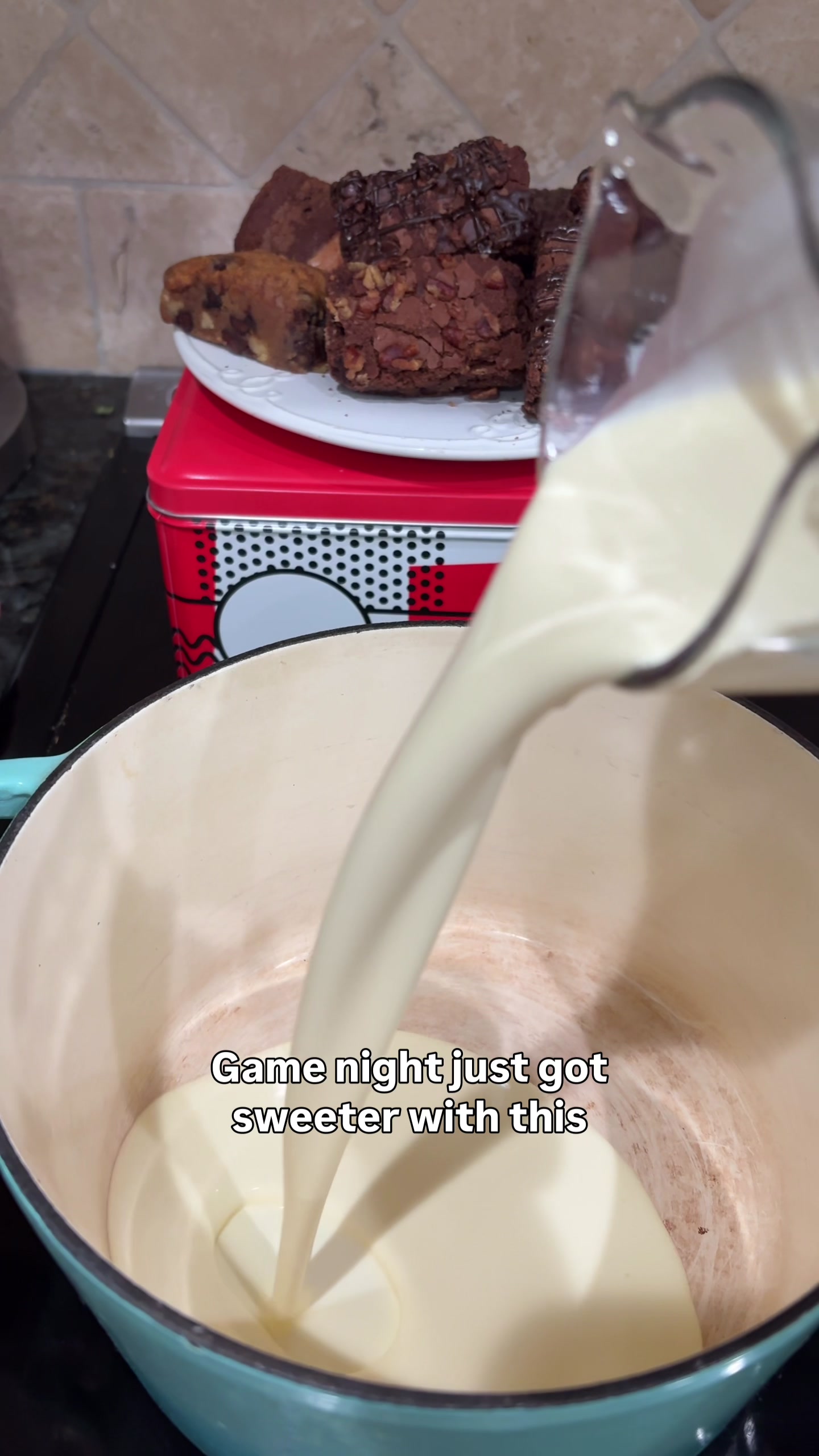 TikTok post by @aperfectfeast for David's Cookies. Caption reads: [...] #SlowSummer #BrownieSundae #Davidscookies....
