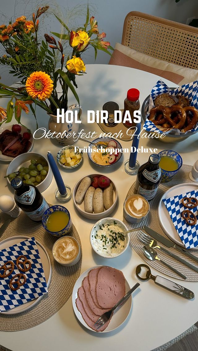 Instagram post by @dinnerwithduni for knuspr.de. Caption reads: Anzeige | Wiesn 2024 mit @knuspr.de #wiesn2024....