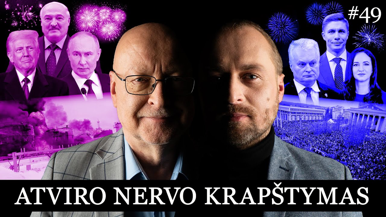 YouTube post by @Redakcija_LT for Www.autoteile-markt.de. Caption reads: Naujametinėje „Atviro nervo krapštymo“ laidoje....