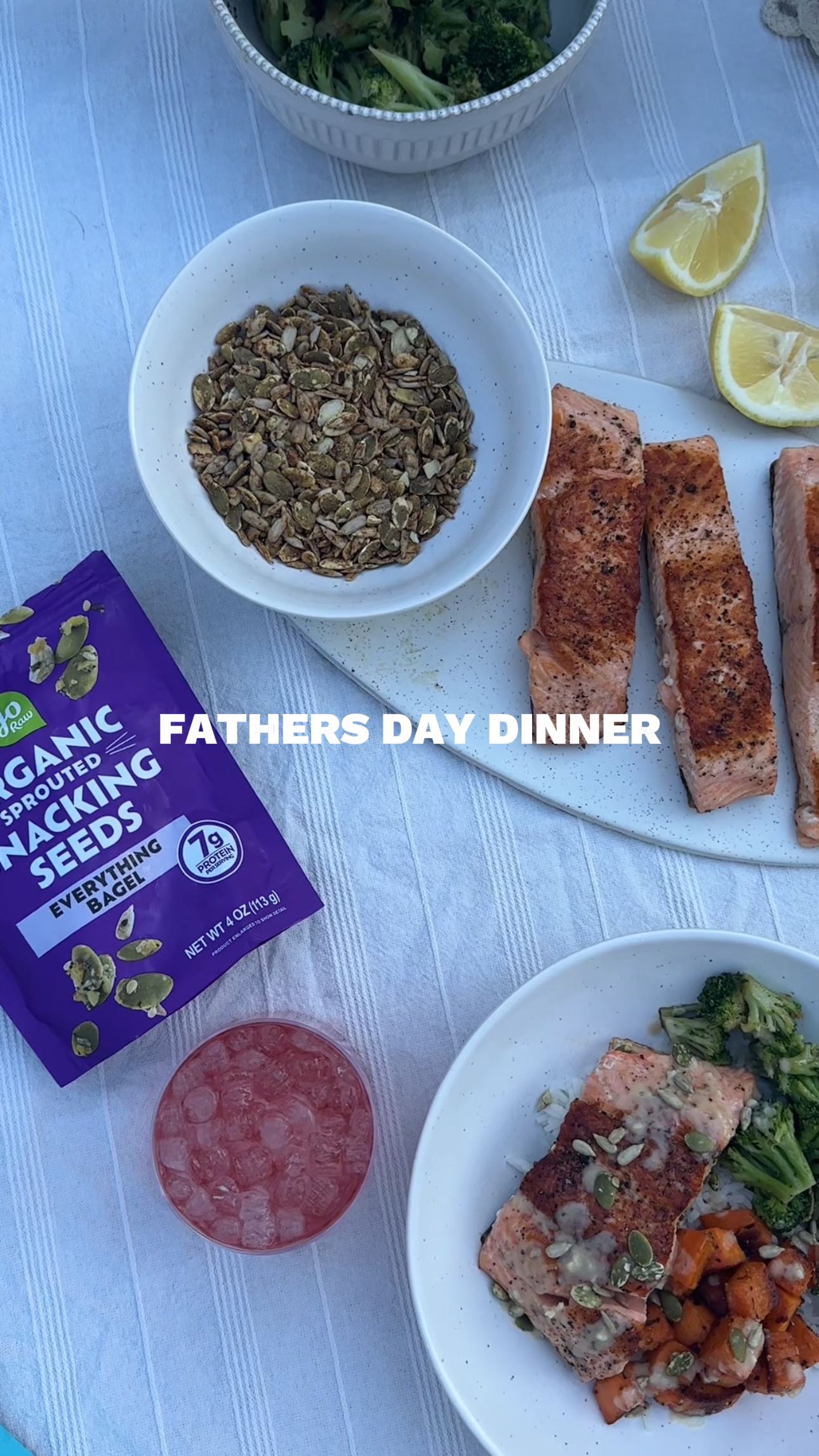 Instagram post by @drewdalu for Go Raw. Caption reads: #ad A delish crunch that your whole fam will enjoy....